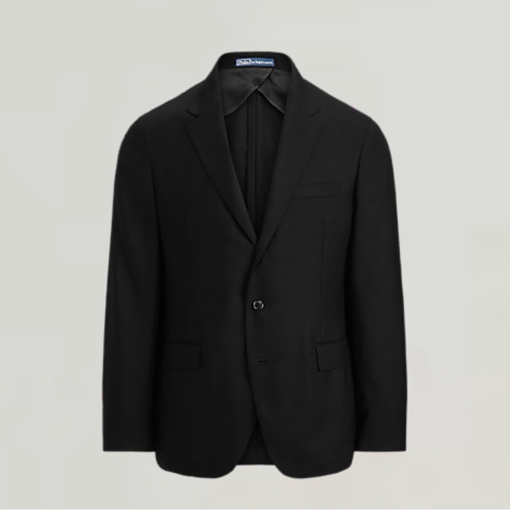 POLO RALPH LAUREN Men’s Soft Tailored Wool Oxford Jacket Black 40L New